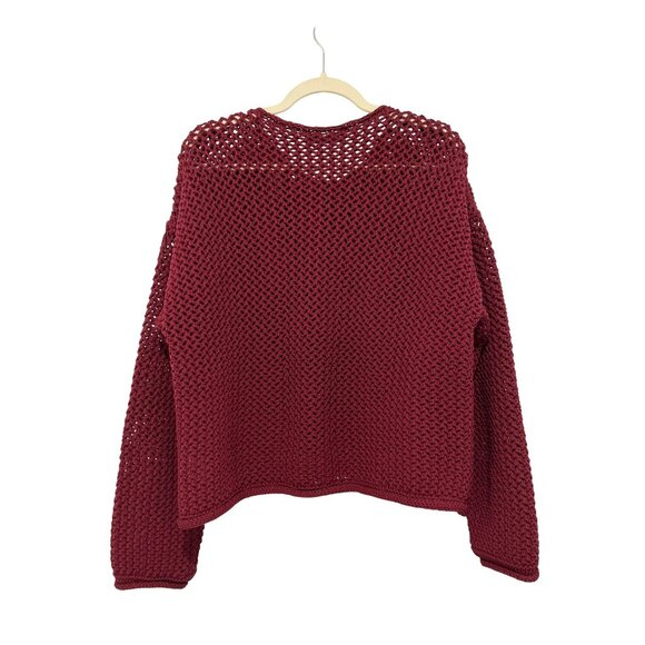 New Zara Open-Knit Cardigan Size Large Gold Buttons - Picture 5 of 5